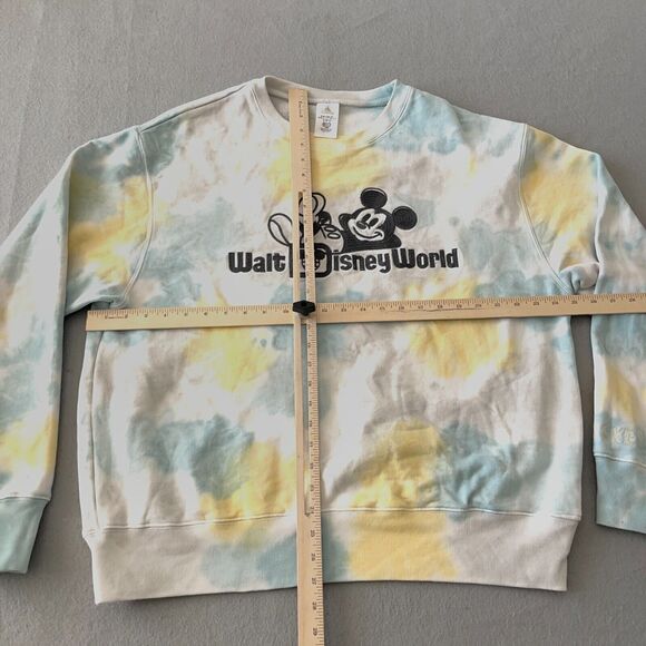 Disney Sweatshirt Size Large Mickey Mouse Tie Dye Embroidered Sweater‎ - Picture 5 of 9